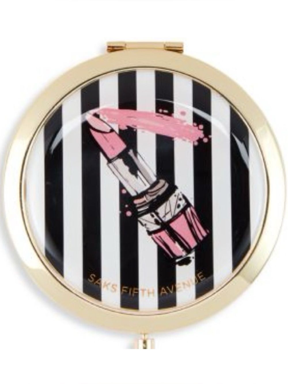 🛍️Saks Fifth Avenue vintage in Box Pink Lipstick Compact Mirror